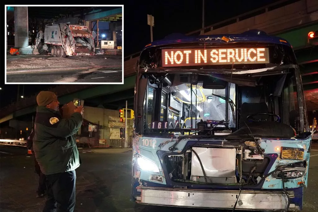 12 injured as MTA bus collides with NYC sanitation truck in the Bronx: police