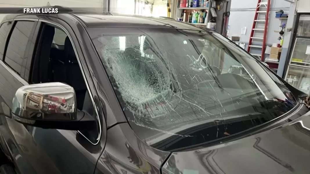 Driver recounts moment object shatters windshield on Storrow Drive