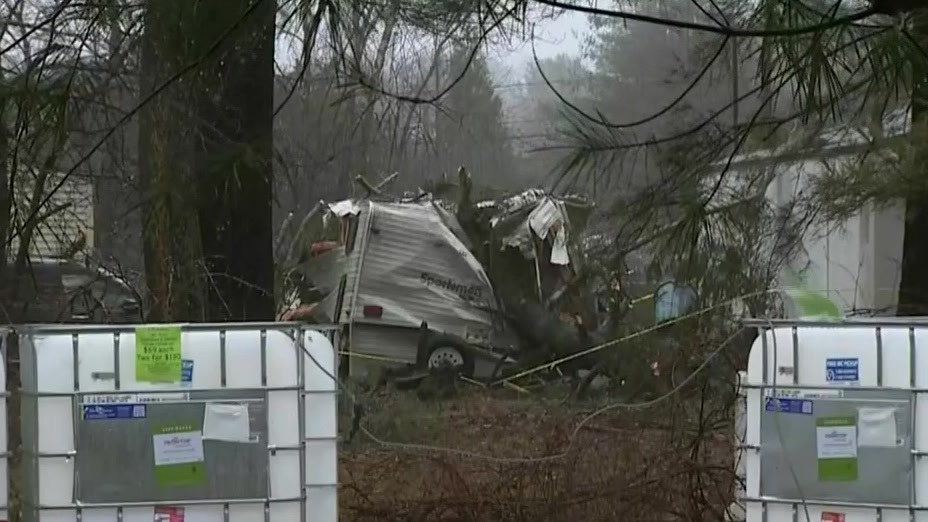 Image of fallen tree on a trailer in Hanover