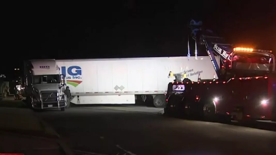 Jackknifed tractor trailer blocks Dorchester Ave. near I-93