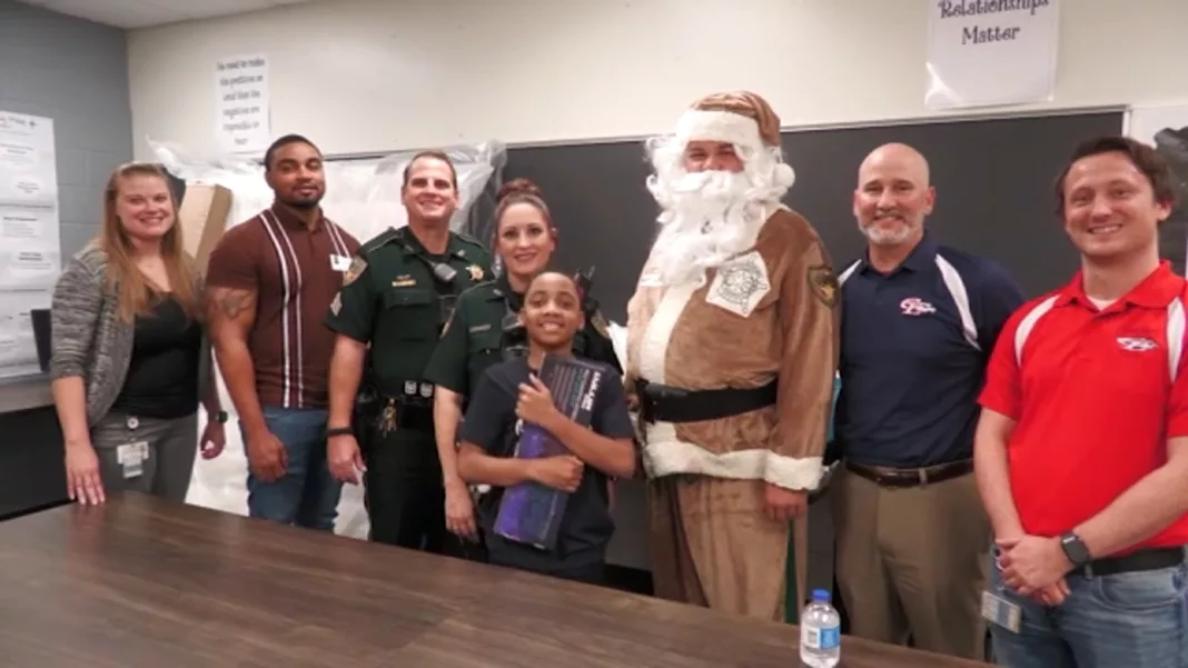 Law Enforcement Officers Gift 11-Year-Old After Clear Lake Complex Fire