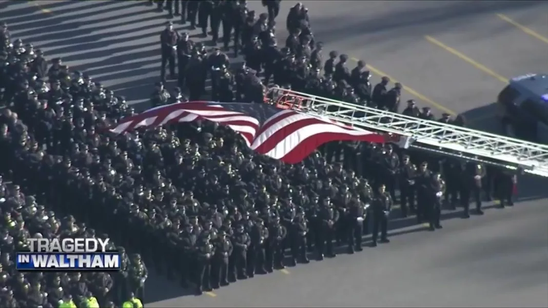 Wake for fallen Waltham Police Officer Paul Tracey draws family, friends, and hundreds of officers