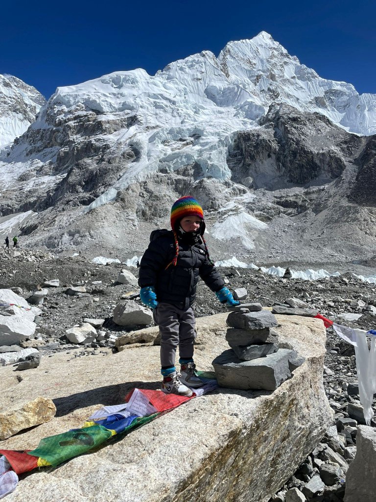 Toddler Carter Dallas at Everest's Base Camp