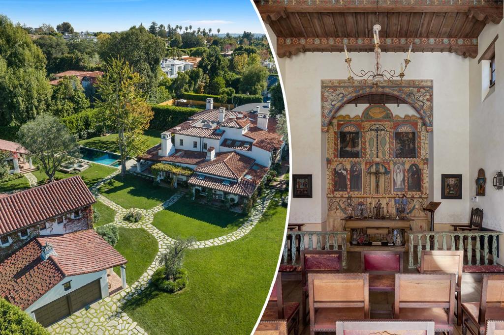 $38.5M LA Home with Stunning Chapel Built by Sellers After Finding Faith