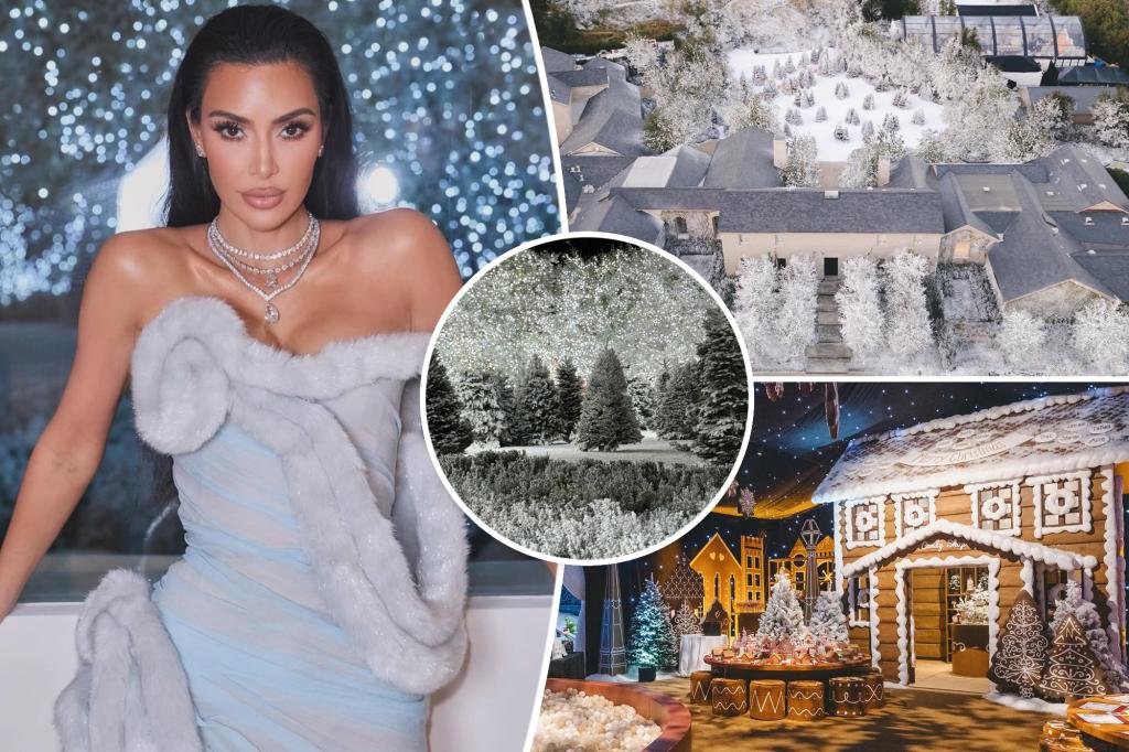 Kim Kardashian Criticized for 'Wasteful' Fake Snow at LA Mansion: 'Out of Touch'