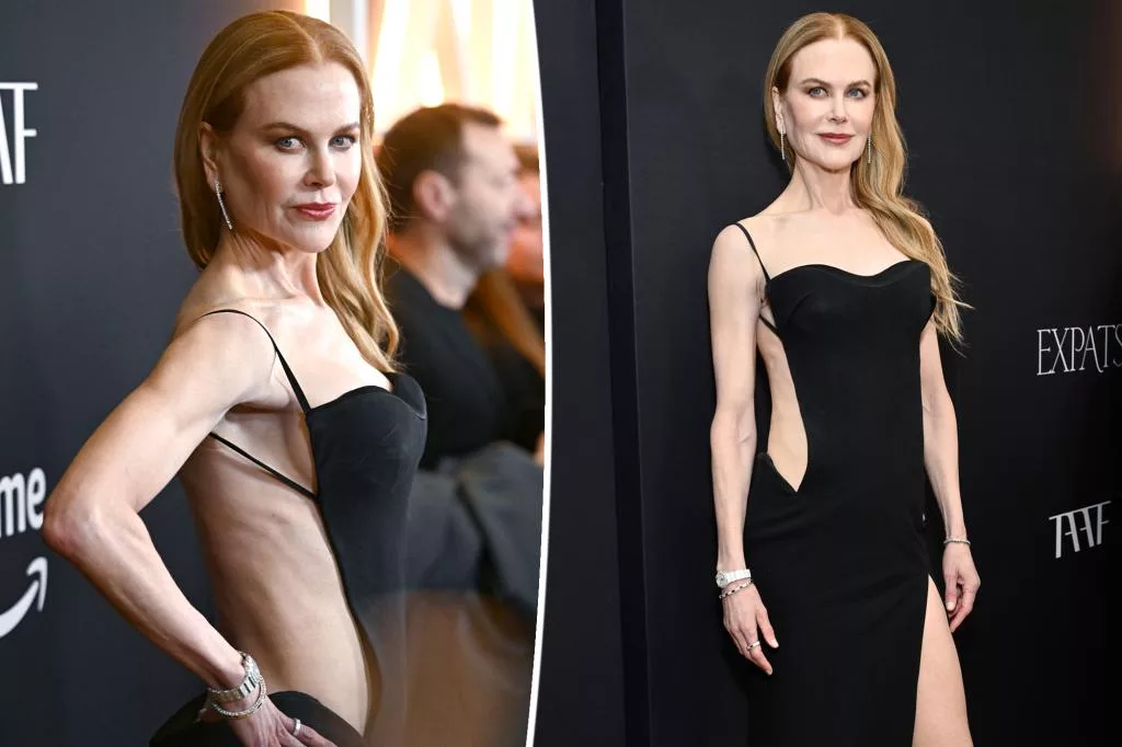 Nicole Kidman stuns in backless gown with thigh-high split, revealing skin