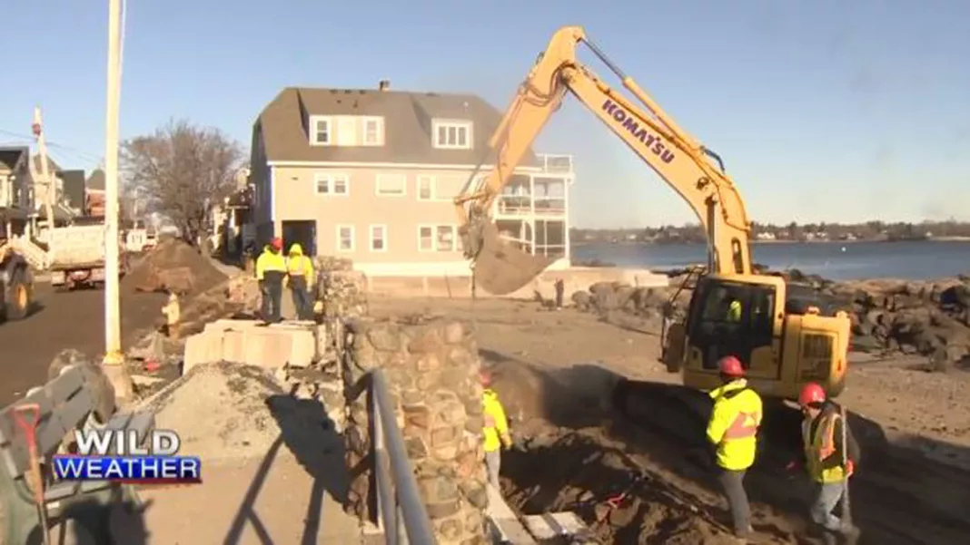 North Shore communities clean up after storm with high winds, coastal flooding