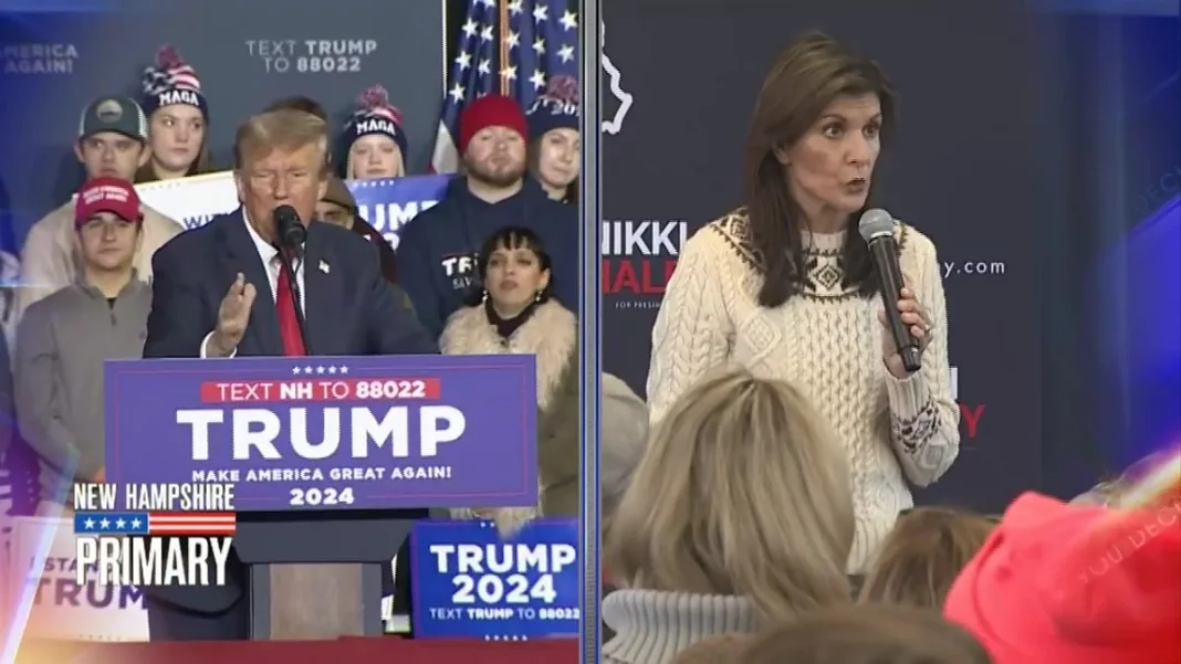 Trump and Haley make final case to voters in NH with 1 day remaining