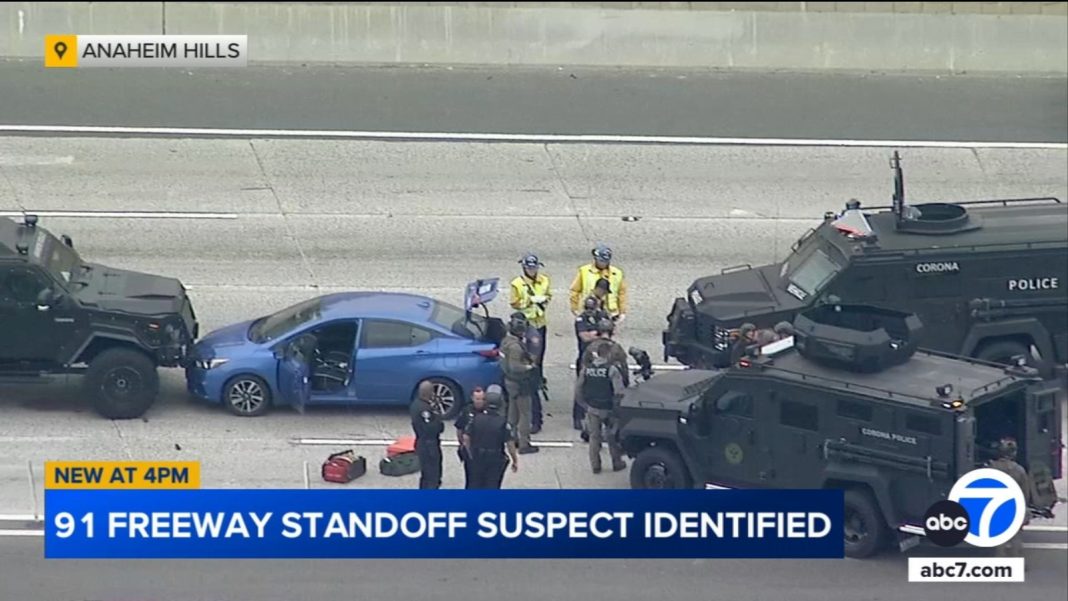 Hourslong Standoff on Southern California Freeway Ends in Suspect's Death