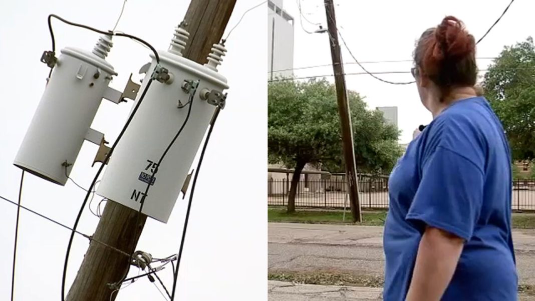 Houston Thunderstorm Causes Concern for Leaning Power Poles and Extensive Damage