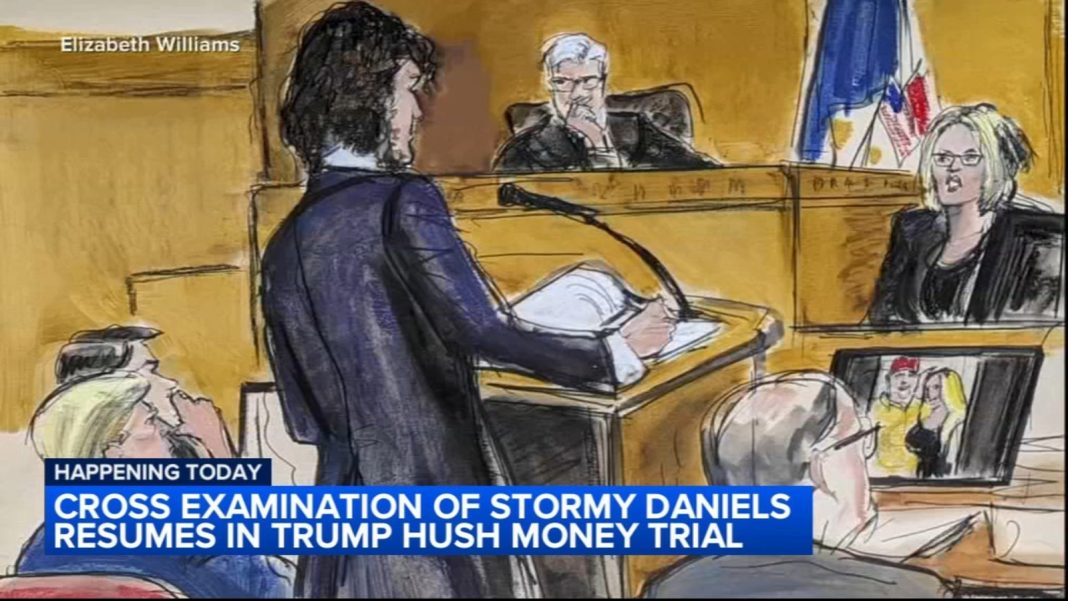 Stormy Daniels Testifies in Trump's Hush Money Trial, Defense Questions Credibility