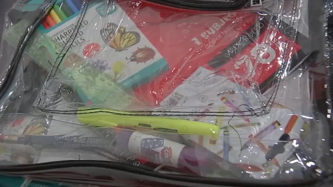 Thousands of Backpacks Filled with School Supplies Given to Houston Children at School Supply Drives