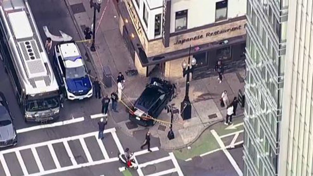 Vehicle Crashes into Boston Restaurant, Injuring Three in Dramatic Scene