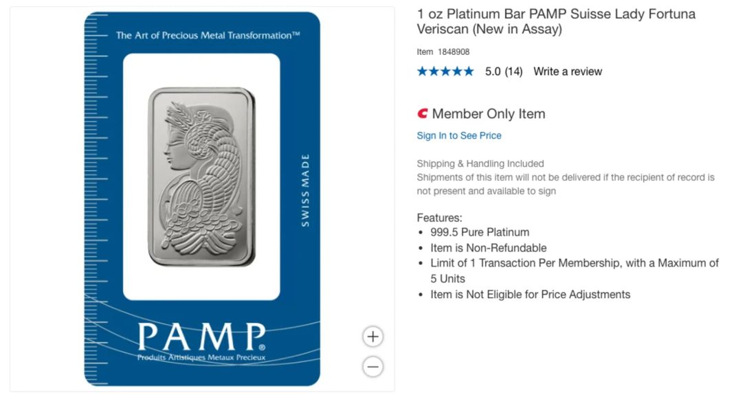 Costco Expands Precious Metals Offerings with New Platinum Bars