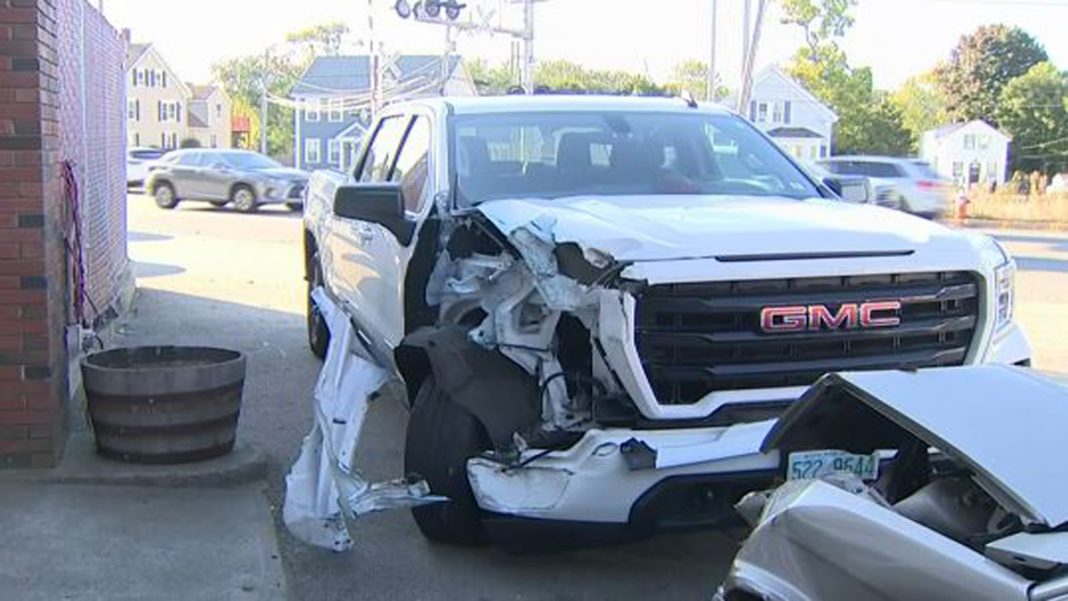 Pickup Truck Struck by Train in North Andover: Driver Escapes Serious Injury